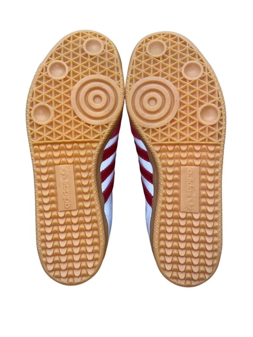 Mi Adidas Women’s Red Suede & White Leather Marriott Samba Sneakers Sz 8.5 - Picture 8 of 9